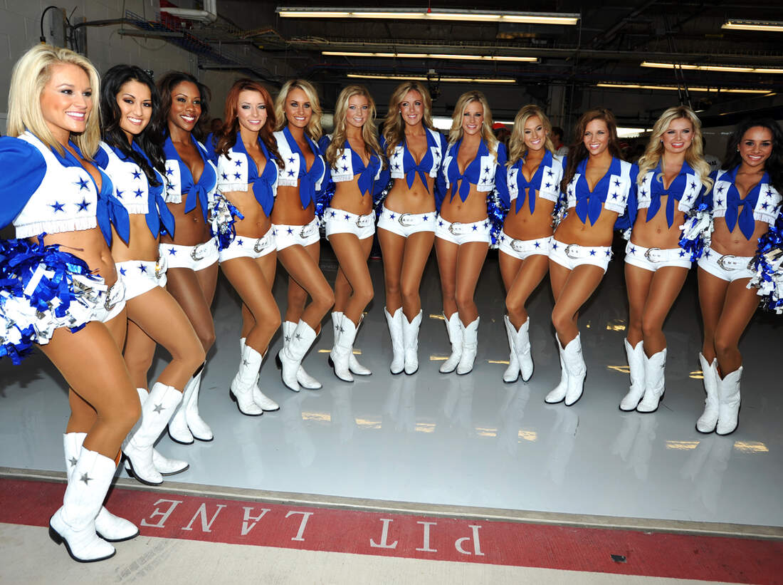 Sexy naked girl cheerleaders in the cowboys