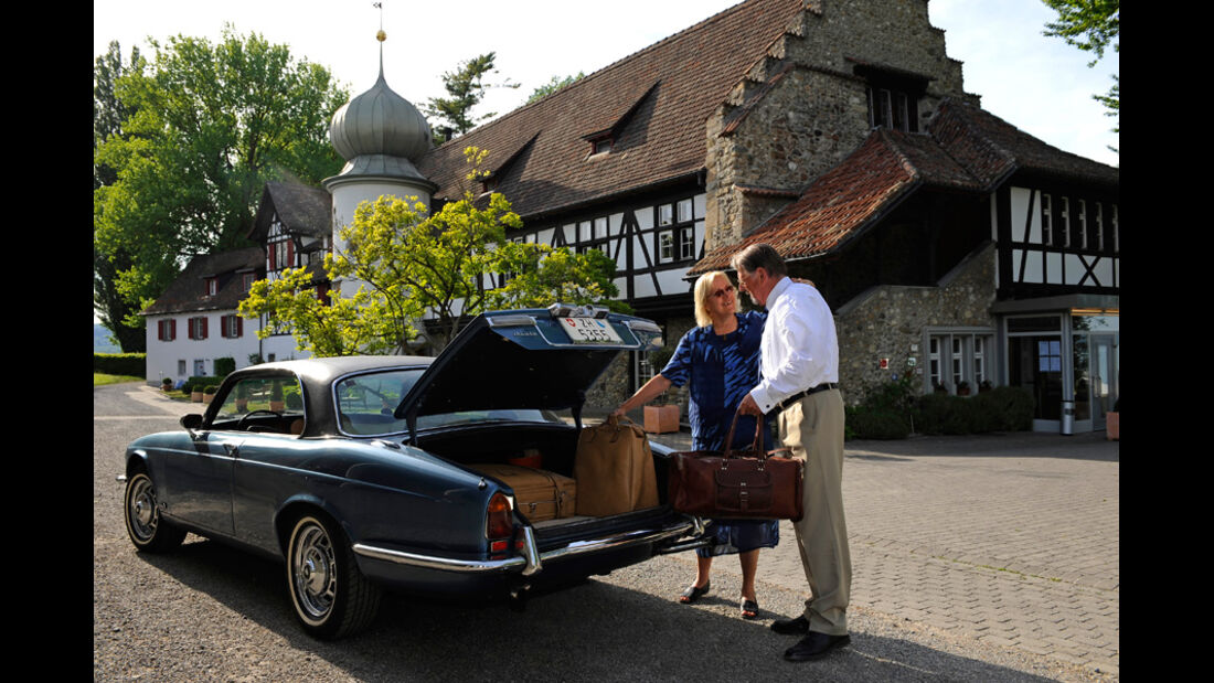  Jaguar XJ 6, Hotel Feldbach, Ehepaar Schulz
