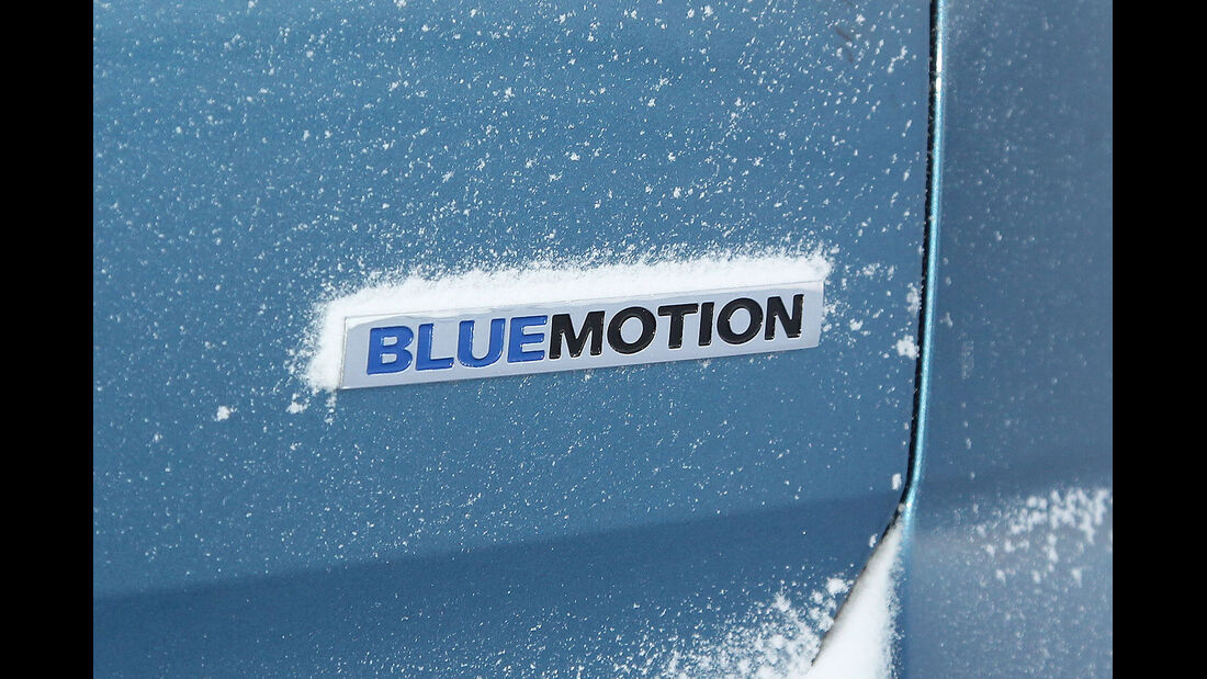 01/2013 VW Golf Abnahmefahrten Polarkreis, Golf Blue Motion, Schriftzug