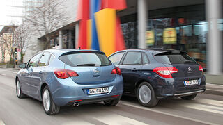 0111, ams 02/2011, Citroen C4 1.6, Opel Astra 1.4 Turbo