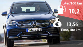 02/2020, Mercedes GLC 300 Coupe 4Matic Realverbrauch
