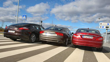 03/11 aumospo 07/2011 Mercedes CLS 350, Audi A7 3.0 TFSI Quattro, Porsche Panamera