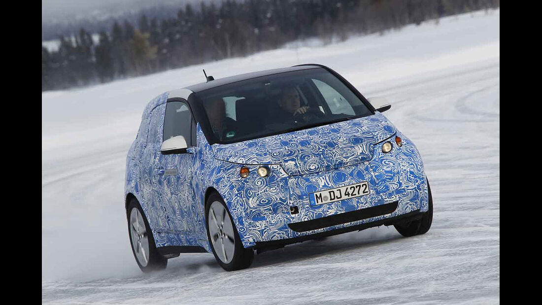 03/2013, BMW i3 und BMW i8 Prototypen Fahrbericht, Schnee Eis