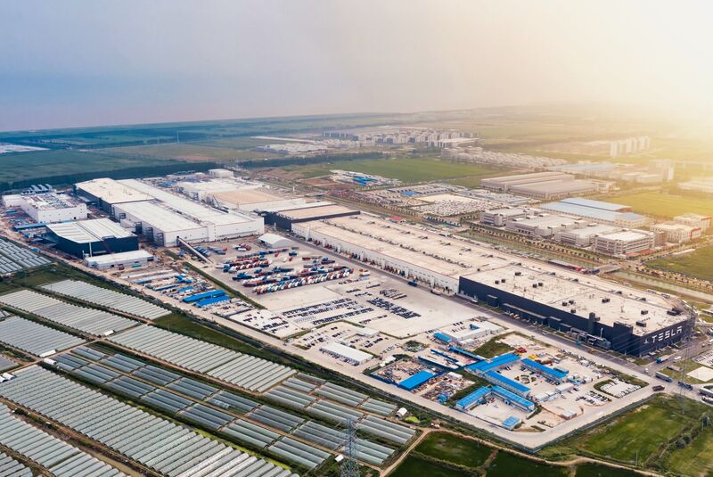 03/2024 Tesla Fabrik Gigafactory Produktion Shanghai