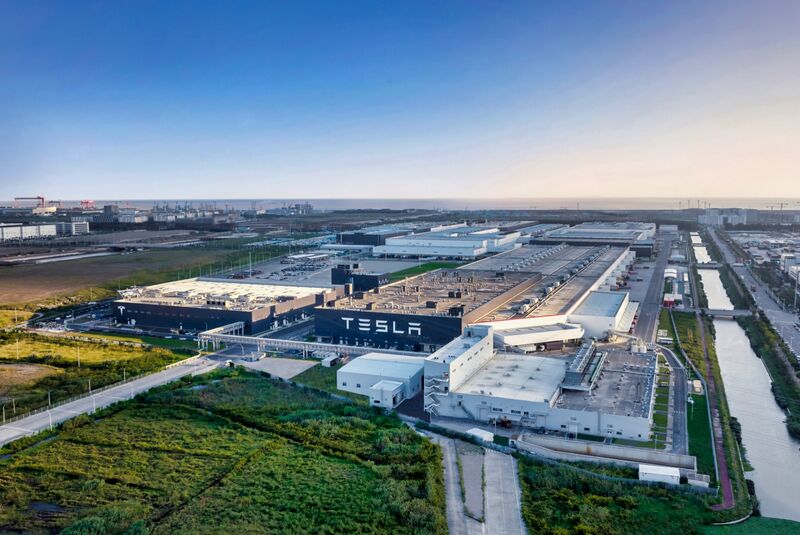 03/2024 Tesla Fabrik Gigafactory Produktion Shanghai