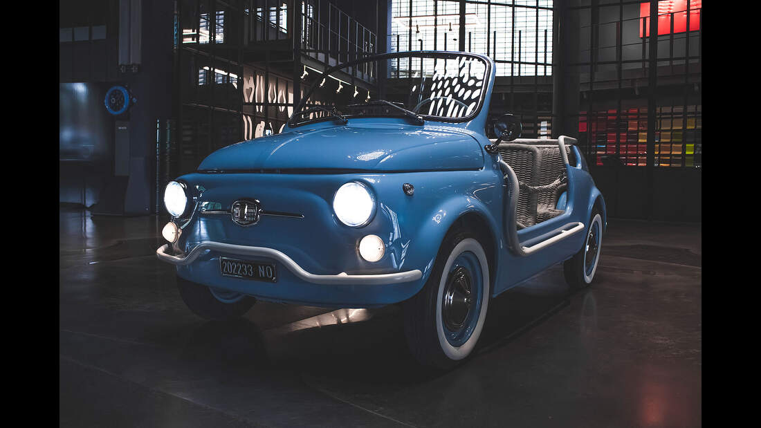 Fiat 500 Jolly Icon-e: Elektro-Umbau mit Gartenmöbeln | AUTO MOTOR UND