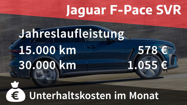 05/2022, Kosten und Realverbrauch Jaguar F-Pace P550 SVR