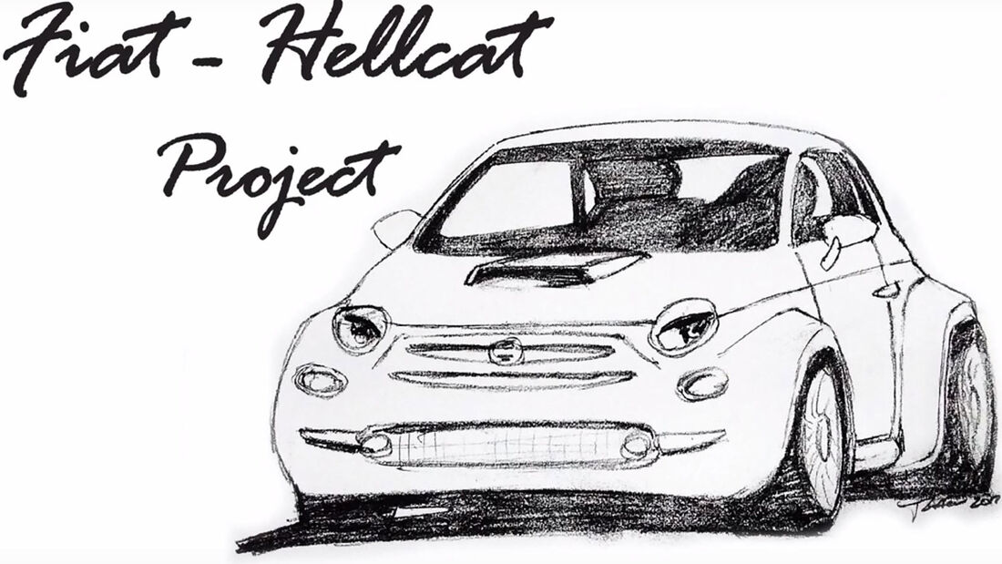 06/2019, Fiat 500 mit Hellcat-Motor