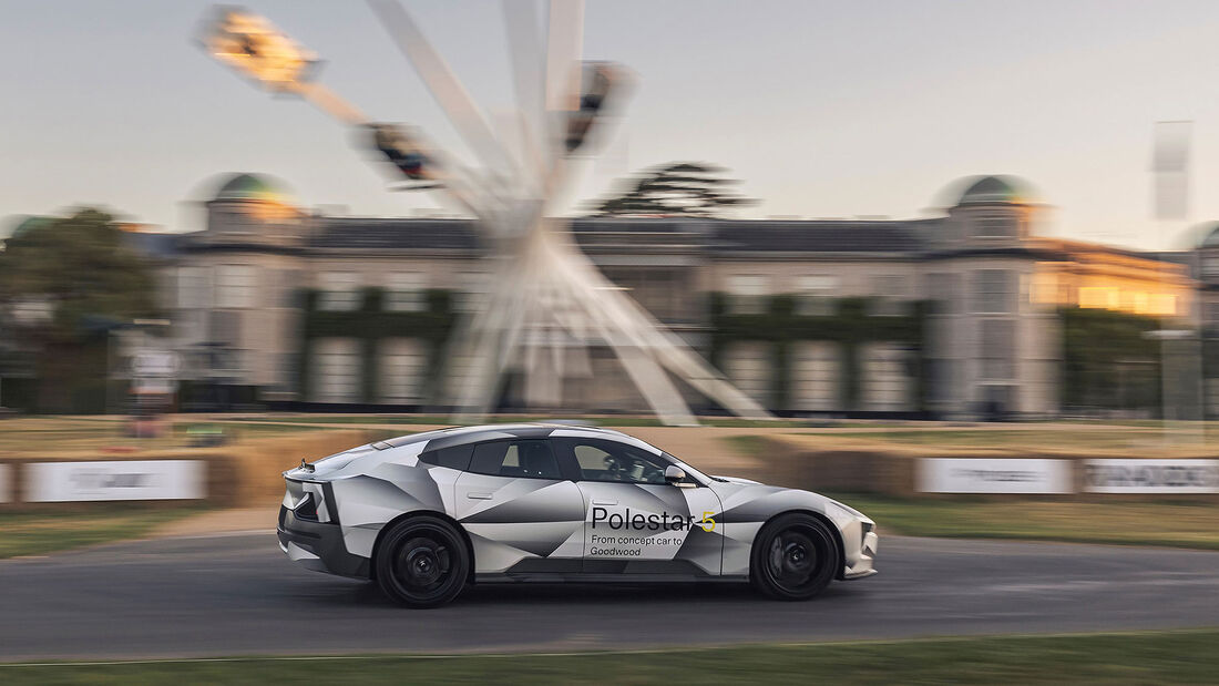 06/2022, Polestar 5 electric sedan at Goodwood