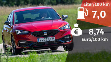 07/2020, Kosten und Realverbrauch Seat Leon 1.5 e-TSI FR