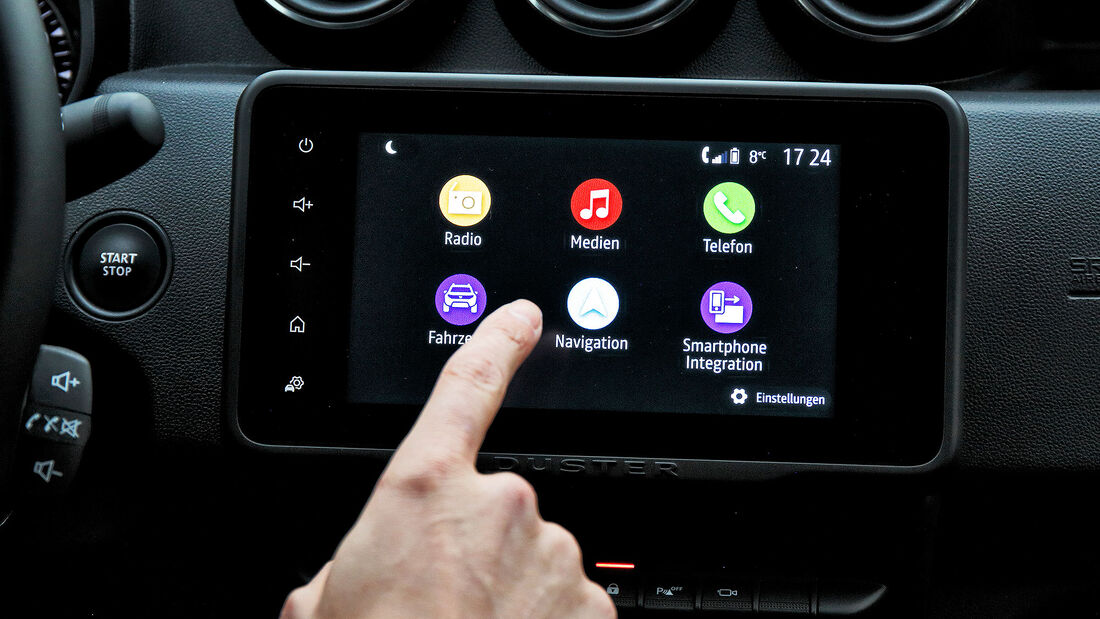 07/2022, ADAC Bedientest 2022 Dacia Duster Touchscreen