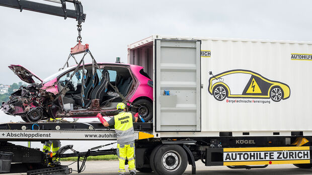 08/2019, AXA Elektroauto-Crashtest Dübendorf 22.08.2019