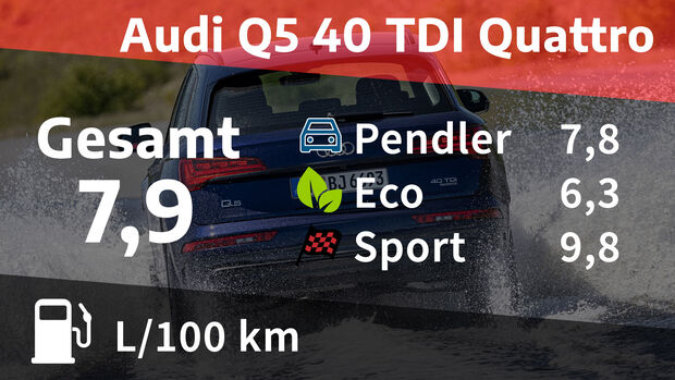 08/2021, Kosten und Realverbrauch Audi Q5 40 TDI Advanced