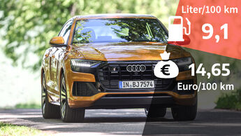 08/2021, Kosten und Realverbrauch Audi Q8 50 TDI Quattro