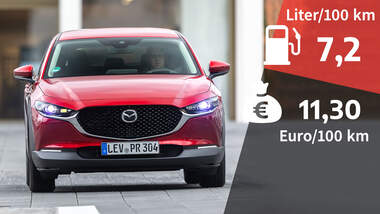 08/2021, Kosten und Realverbrauch Mazda CX-30 Skyactiv-G 2.0 M Selection