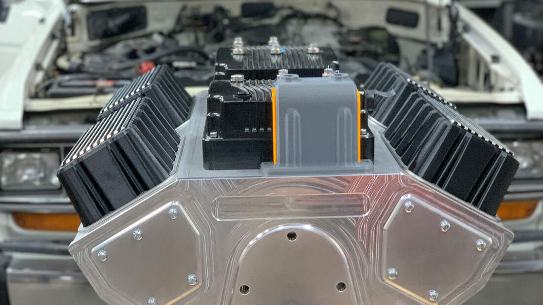 Crate Engine von Electric GT Elektromotor in V8Form auto motor und