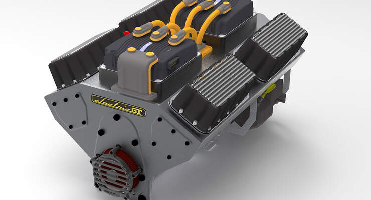 EV West Revolt Crate Engine Tesla Motor statt V8 AUTO MOTOR UND SPORT
