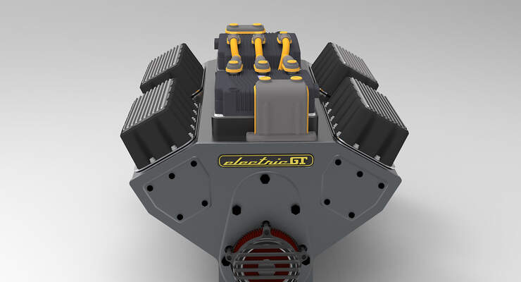 EV West Revolt Crate Engine Tesla Motor statt V8 AUTO MOTOR UND