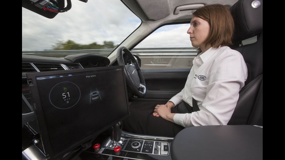 11/2017, Erprobung autonomer Autos in England - mit Jaguar Land Rover