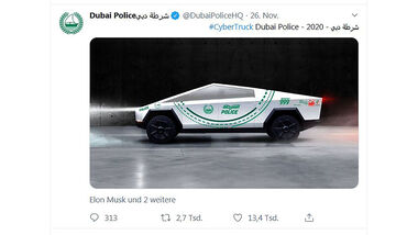 11/2019, Tesla Cybertruck Dubai Police