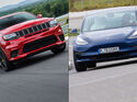 11/2020, Jeep Grand Cherokee Trackhawk und Tesla Model 3 CO2-Pooling