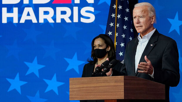 11/2020, Joe Biden, 46. Präsident der USA, und Vizepräsidentin Kamala Harris
