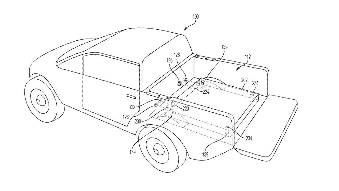 11/2020, Rivian R1T Wechselakku Patentzeichnung