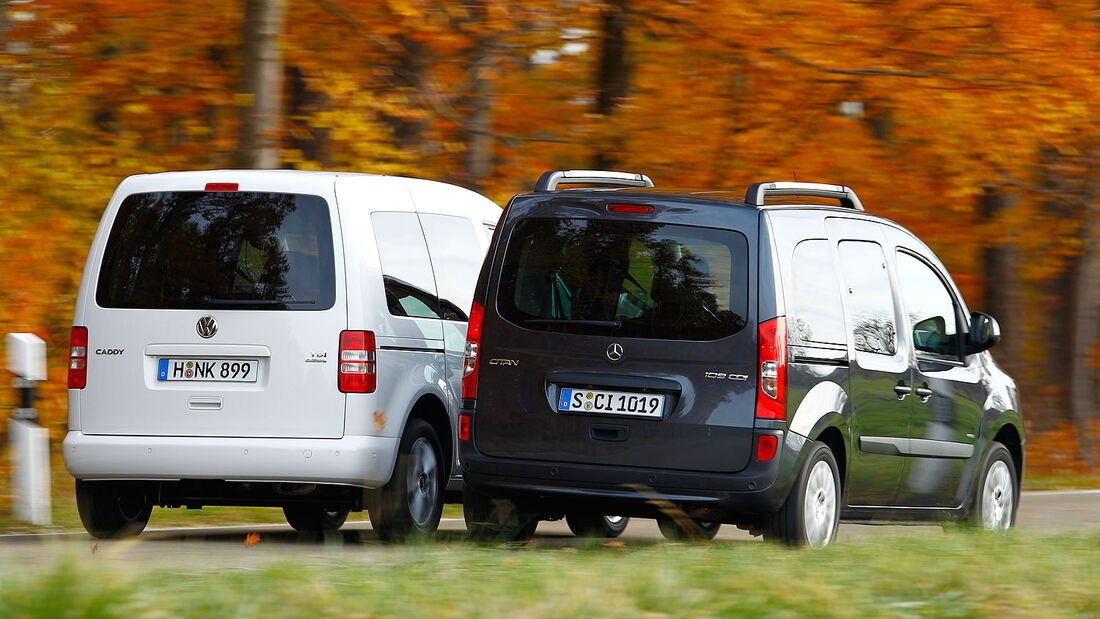 12/2012 ams27/2012, Vergleichstest Mercedes Citan 109 CDI VW Caddy 1.6 TDI Trendline