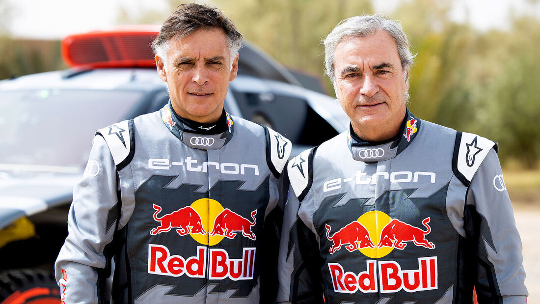 12/2021, Lucas Cruz, Carlos Sainz, Fahrer Audi RS Q e-tron Rallyeauto Dakar