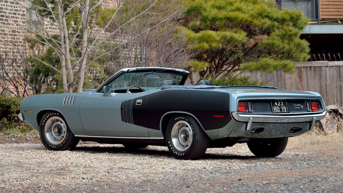 1971er Plymouth Hemi Cuda Convertible mit Handschaltung