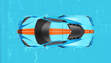2021er Corvette C8 mit Gulf Oil Lackierung