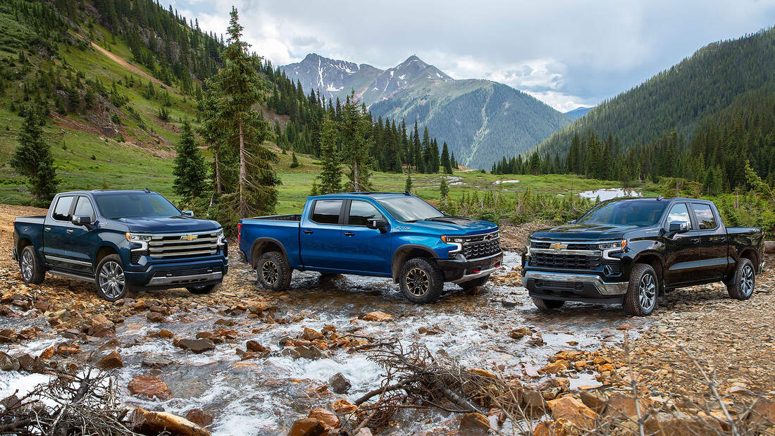2023 Chevrolet Silverado High Country, LT and ZR2