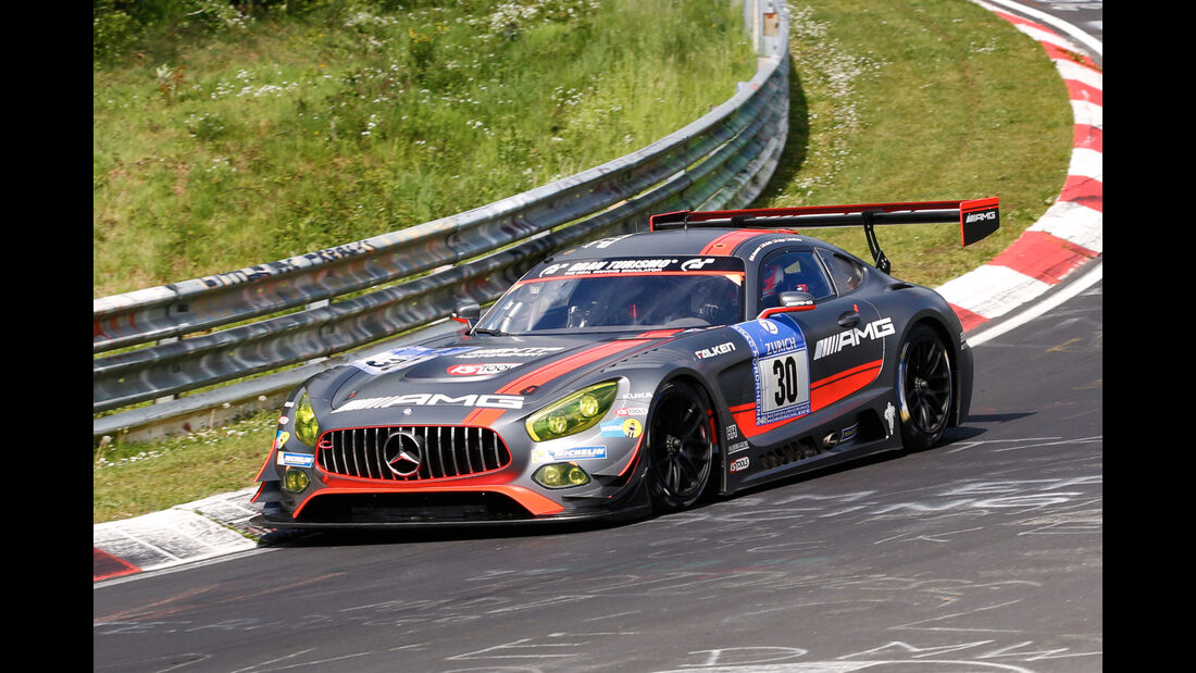 24h-Nürburgring - Nordschleife - Mercedes-AMG GT3 - AMG-Team HTP Motorsport - Klasse SP 9 - Startnummer #30