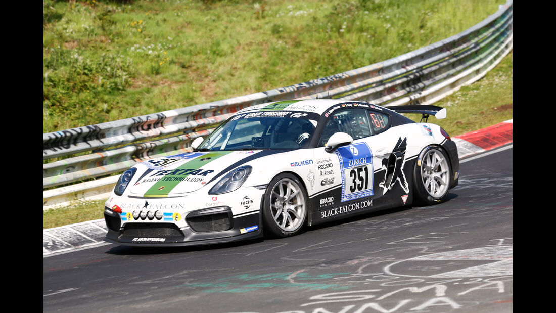 24h-Nürburgring - Nordschleife - Porsche 981 Cayman GT4 CS - Black Falcon Team TMD Friction - Klasse Cup 3 - Startnummer #351