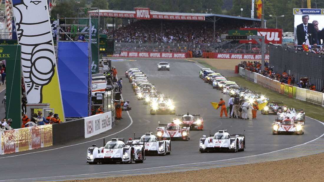 24h-Rennen von Le Mans 2014 - Startphase - Toyota - Audi - Porsche - LMP1