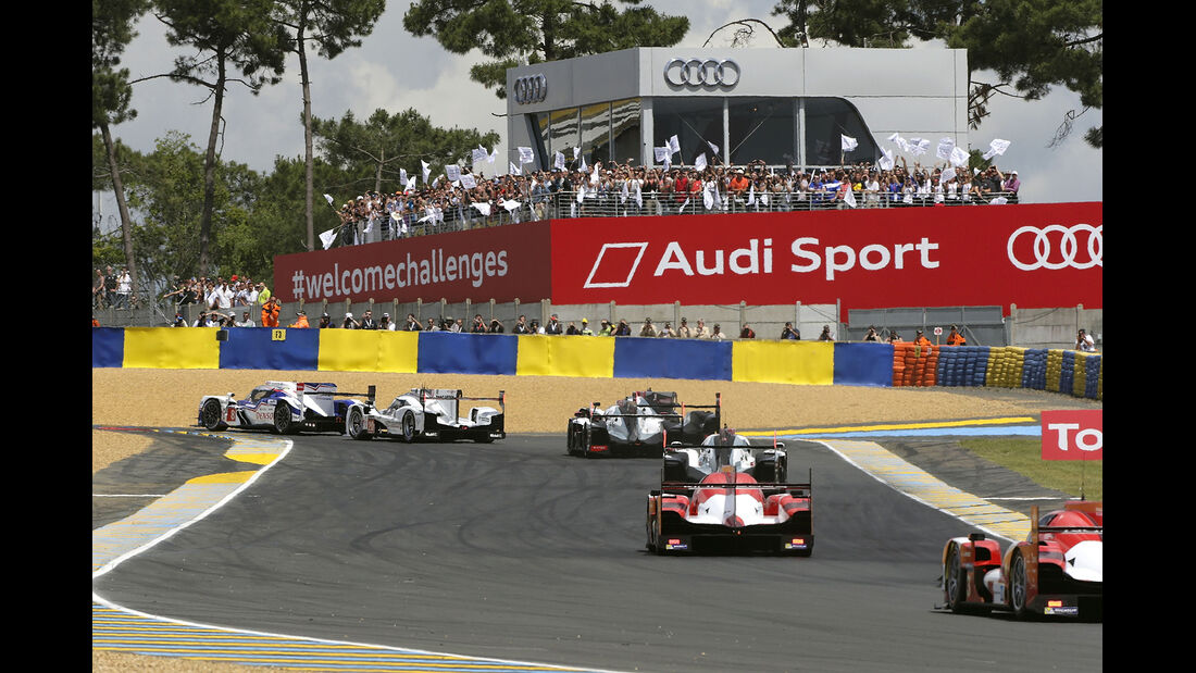 24h-Rennen von Le Mans 2014 - Startphase - Toyota - Audi - Porsche - LMP1