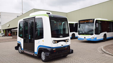 4/2019,Easy Mile autonomer Bus Monheim am Rhein