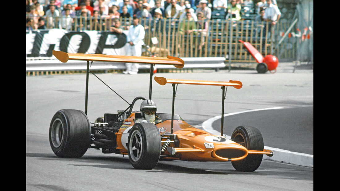 50 Jahre McLaren, Formel 1, McLaren M7A, Seitenansicht