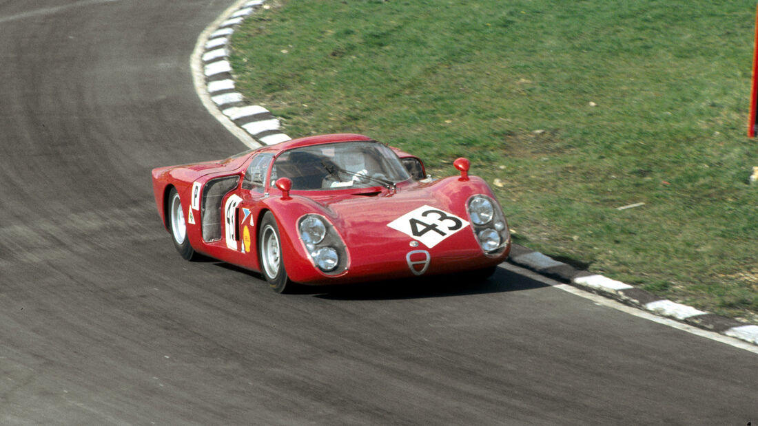 6 Stunden von Brands Hatch 1968 - Autodelta Alfa Romeo Tipo 33/2 - Lucien Bianchi - Udo Schutz