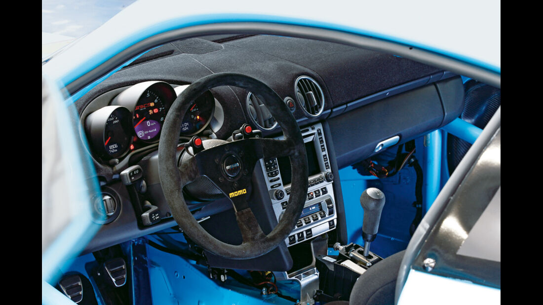 9ff GT9-CS, Lenkrad, Cockpit