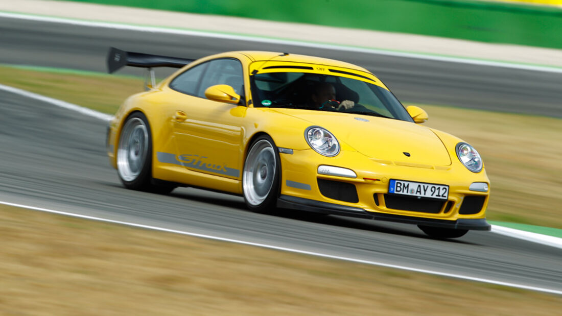 9ff-Porsche GT3 G-Track, Seitenansicht, Kurvenfahrt