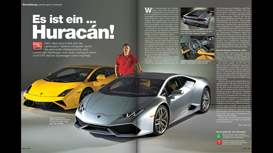 AMS Heft 1 2014, Lamborghini Huracán