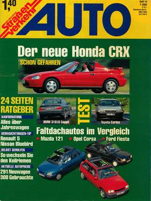 AUTOStraßenverkehr Titel 1992 Heft 14 Vorschau