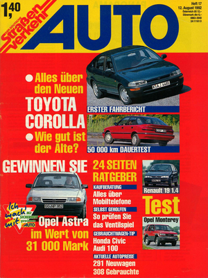 AUTOStraßenverkehr Titel 1992 Heft 17 Vorschau