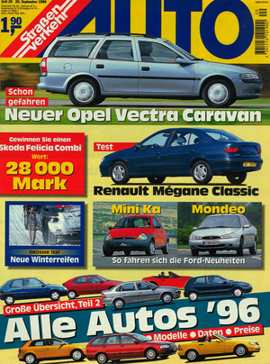 AUTOStraßenverkehr Titel 1996 Heft 20 Vorschau