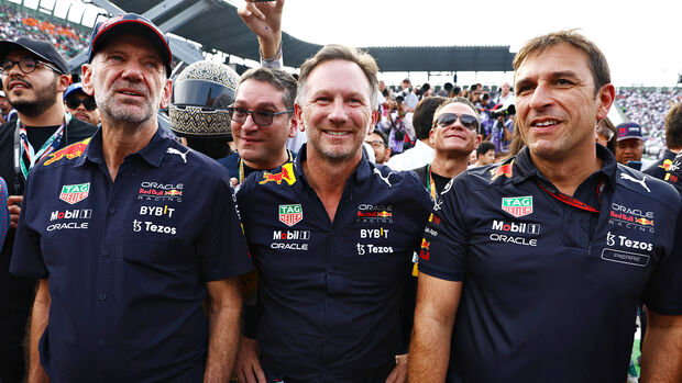 Adrian Newey, Christian Horner & Pierre Wache - Red Bull - GP Mexiko 2023