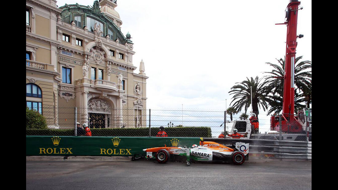 Adrian Sutil - Crash - Formel 1 - GP Monaco - 25. Mai 2013