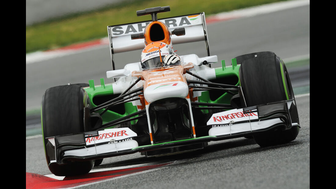 Adrian Sutil, Force India, Formel 1-Test, Barcelona, 01. März 2013
