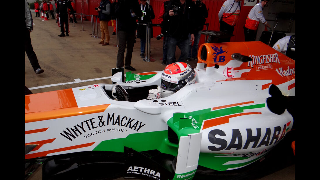 Adrian Sutil - Force India - Formel 1 - Test - Barcelona - 21. Februar 2013
