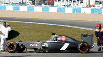 Adrian Sutil - Jerez Test - Crashs 2014